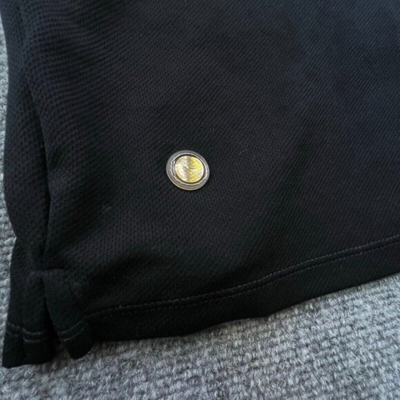 Reebok Original Polo Shirt Black Red White Short Sleeve Polyester Sau Paulo FC - Picture 7 of 10